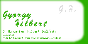 gyorgy hilbert business card